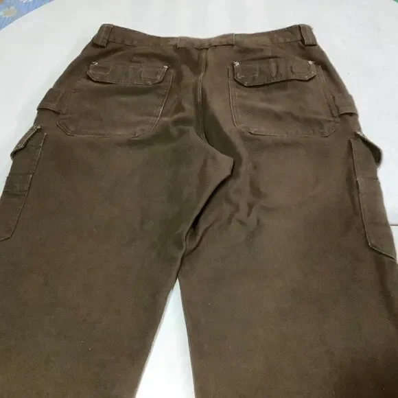 Duluth Trading Co Cargo Canvas Work Pants Brown Size 38x30 - Picture 6 of 9